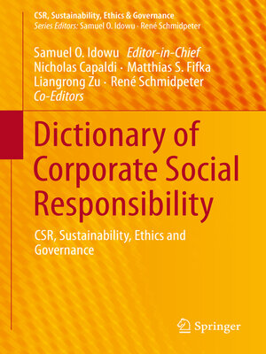 cover image of Dictionary of Corporate Social Responsibility